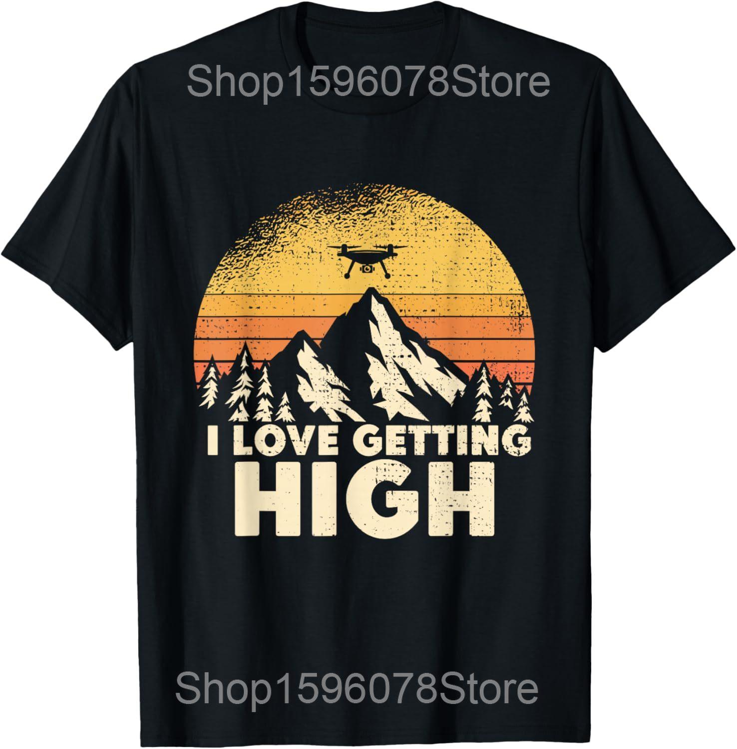 

The Drone Father Funny Pilot Dad Apparel Before Drone T Shirts Men Streetwear Tee Shirt Short Sleeve Unisex Loose Clothing 4XL