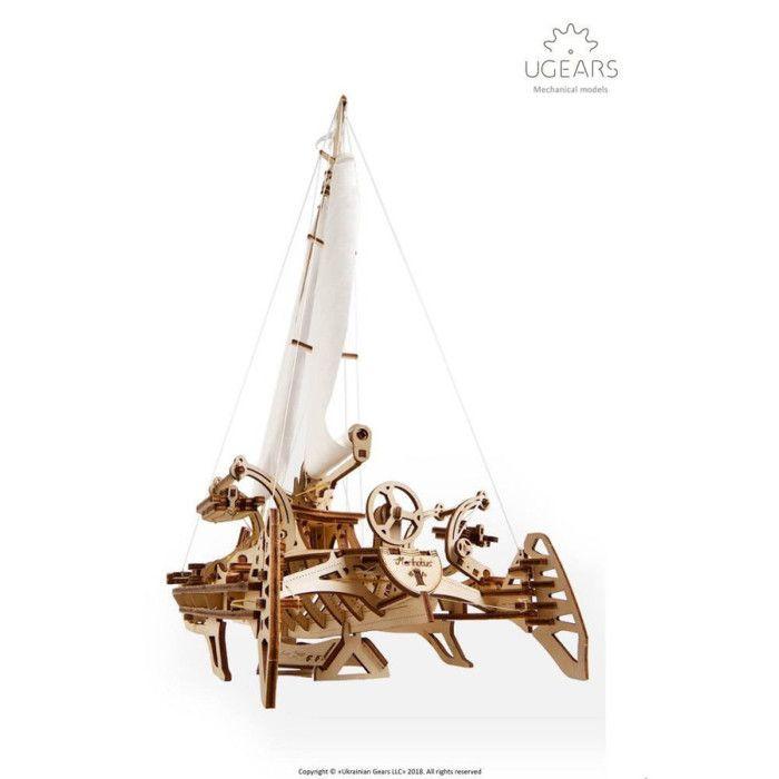 Ugears 3D Puzzle Trimaran Merihobus Bateau En Bois Pour Le Modélisme