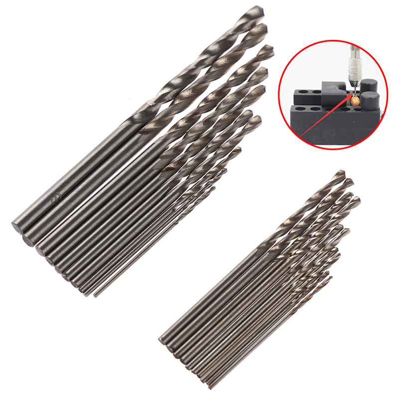 10Pcs/Box Mini Drill Hss Bit 0.8Mm-3.0Mm Straight Shank Pcb Twist Drill Bits Set