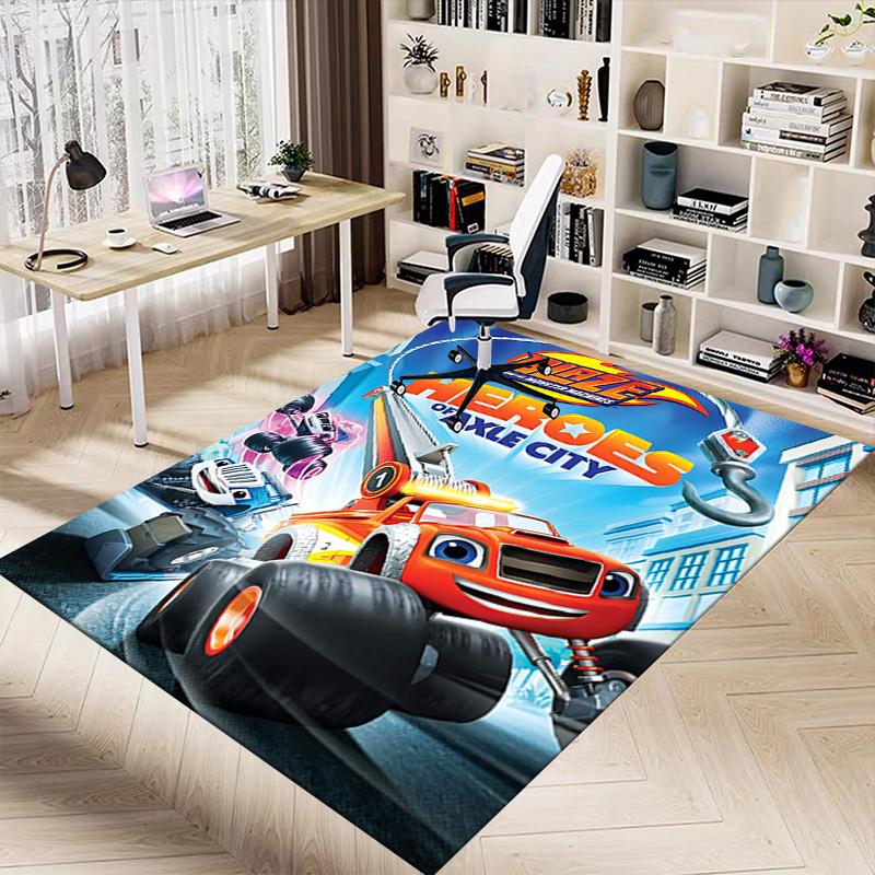 Blaze Heroes Axle City Carpet For Playroom Bedroom Living Room Sofa Home Decorkids Game Area Rug Nonslip Floor Mat