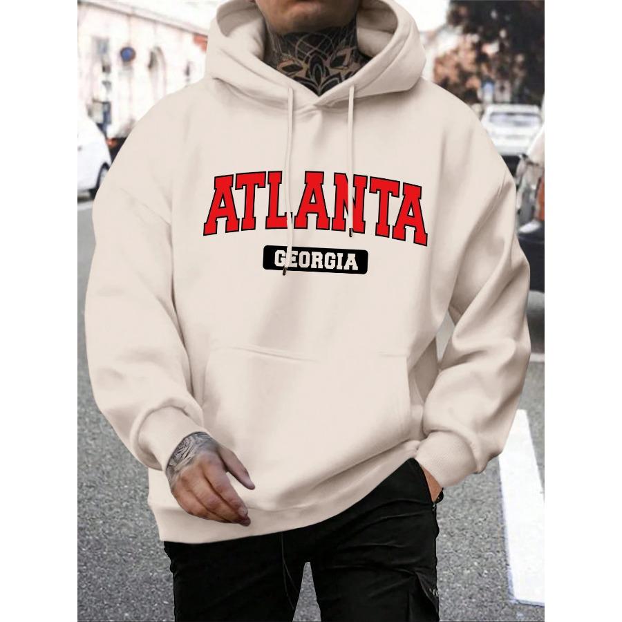 Atlanta Feorgia Atlanta Feorgia Druck Männer Sweatshirt Harajuku Casual Hoody Mode Lose Hoodie Vintage Fleece Tops