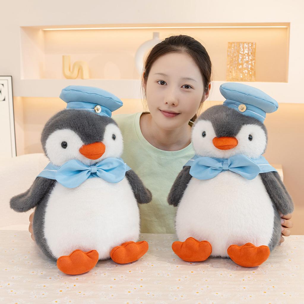 Navy Penguin Doll Plush Toy Ocean Animal Little Penguin Doll Children's Soothing Pillow Ragdoll