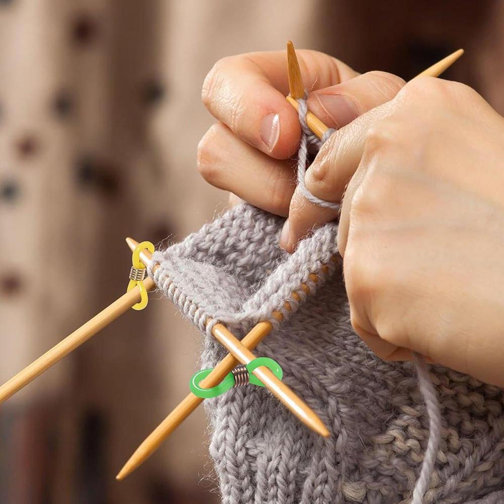 36pcs/lot Knitting Needle Stoppers Colorful Knitting Needle Hugger Stitch Needle Tip Stoppers Crocheting Knitting Project Accessories