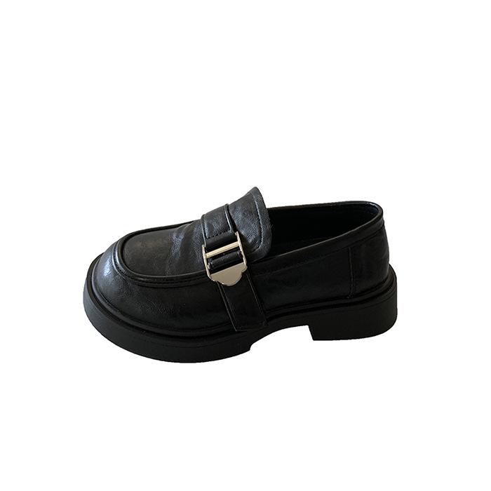 Flat bottom women's British style new autumn casual small leather shoes women's lazy single shoes women
