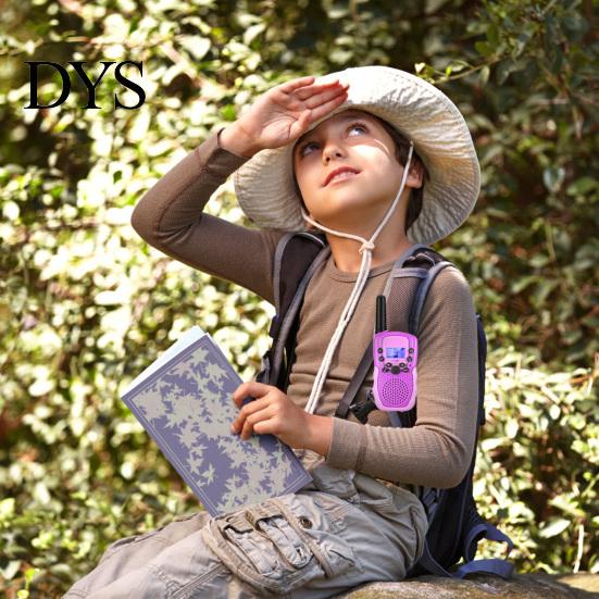 2Pcs Walkie Talkies with 22 Channels 2 Way Radio Gifts 3 Kilometers Long Range Toys for 3-12 Year Old Girls Kids To Outside Adventures Hiking Camping