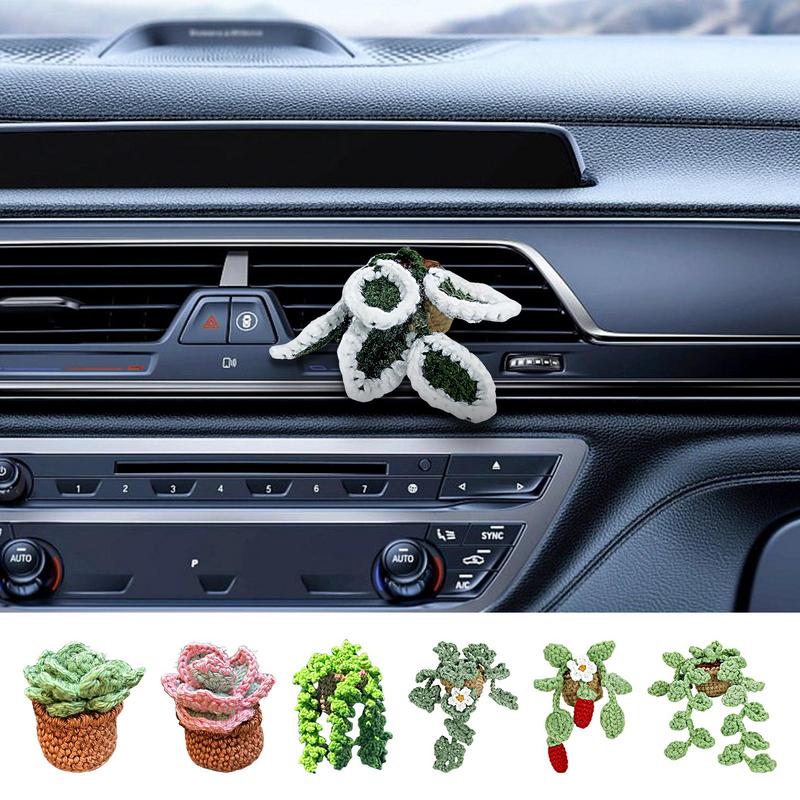 Car Air Vent Clip Decor Potted Plant Car Diffuser Vent Clip Car Interior Decor Charm Funny Air Conditioner Outlet Clip