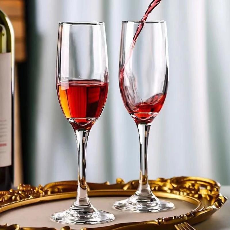 Glass Wine Glasses for Drinking Transparent Glass Cups Wineglass Drinkware Goblet Cup Champagne Pretty Aesthetic Kitchen Dining