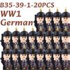Soldatini Militari WW1 Blocchi da Costruzione Soldati Prussiani Esercito Fanteria Britannici Francesi Accessori Guerriero Mattoncini Giocattoli Ragazzi