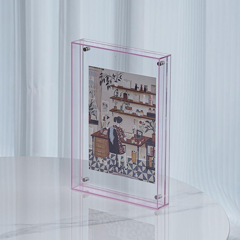 Acrylic Translucent Photo Frame for Ambient Pendulum, Wall Decoration, Hollow Picture Frame for Wedding Photo, ID Photo,Painting