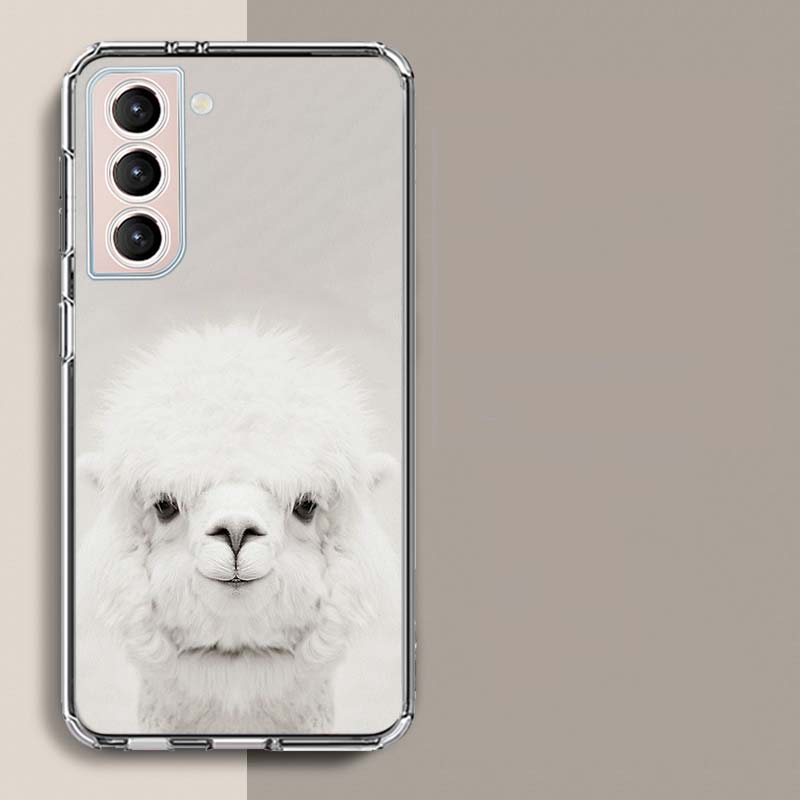 Cute, Naughty, Cool Alpaca Phone Case For Samsung S25+ Edge Galaxy S24 FE S23 Ultra Capa Shell S22+ S21 Plus S20 FE Cover Silico