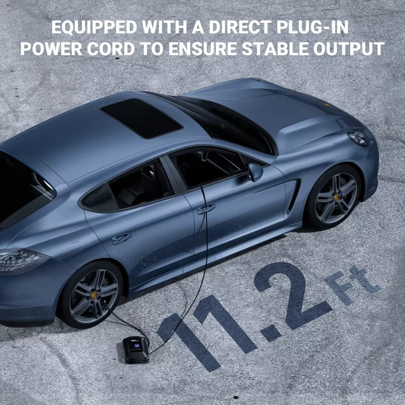 Digital Display Intelligent DC 12V 150PSI Portable Air Compressor Pump Tire Inflator Car Tire Air Pump with Pressure Gauge Tire Inflator