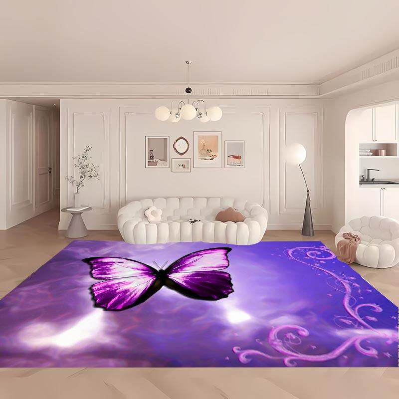3D Beautiful Butterfly Large Area Carpet for Living Room Cartoon Kids Bedroom Sofa Doormat Floor Tapete Anti-slipDecor Alfombra