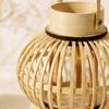 Stylish Woven Bamboo Candle Holder Lantern Rustic Decor for Living Room Table Mantel Farmhouse Home Decorations