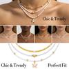 Boho Multilayer Starfish Shell Rice Beads Necklace for Women Vintage Imitation Pearl Bead Stacked Choker Beach Party Jewelry
