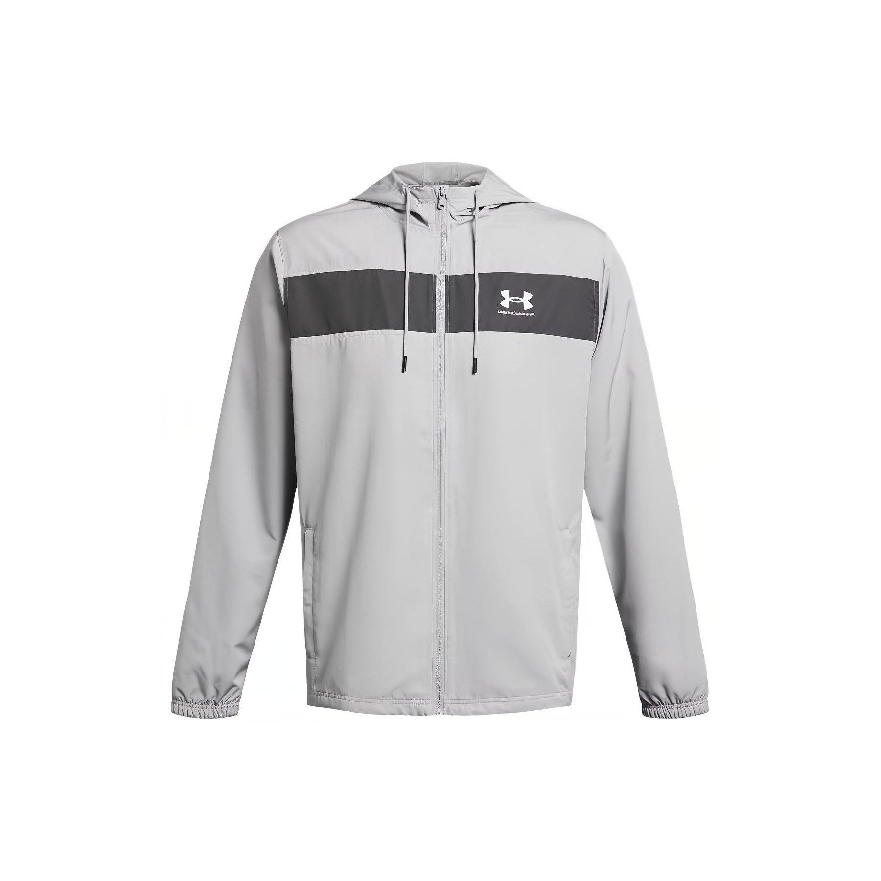 

Under Armour UA Sportstyle Logo Print Дышащая ветровка с капюшоном и длинными рукавами Мужская верхняя одежда Серый 1361621-012 XL