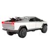Cyber Truck Toy, 2.4GHz Remote Control Alloy Vehicle with Motorcycle and LED Lights, Model Pickup Tr