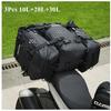20L Waterproof Motorcycle Bike Rear Seat Tail Bag Luggage Storage Backpack Black