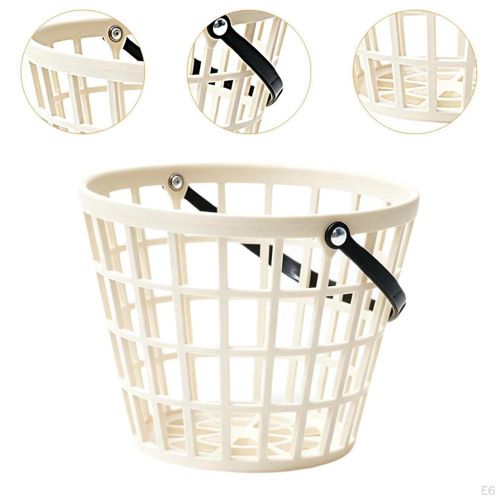 Golf Ball Basket Bucket Convenient Storage Golfball Container Holds 50 Balls for Backyard Court