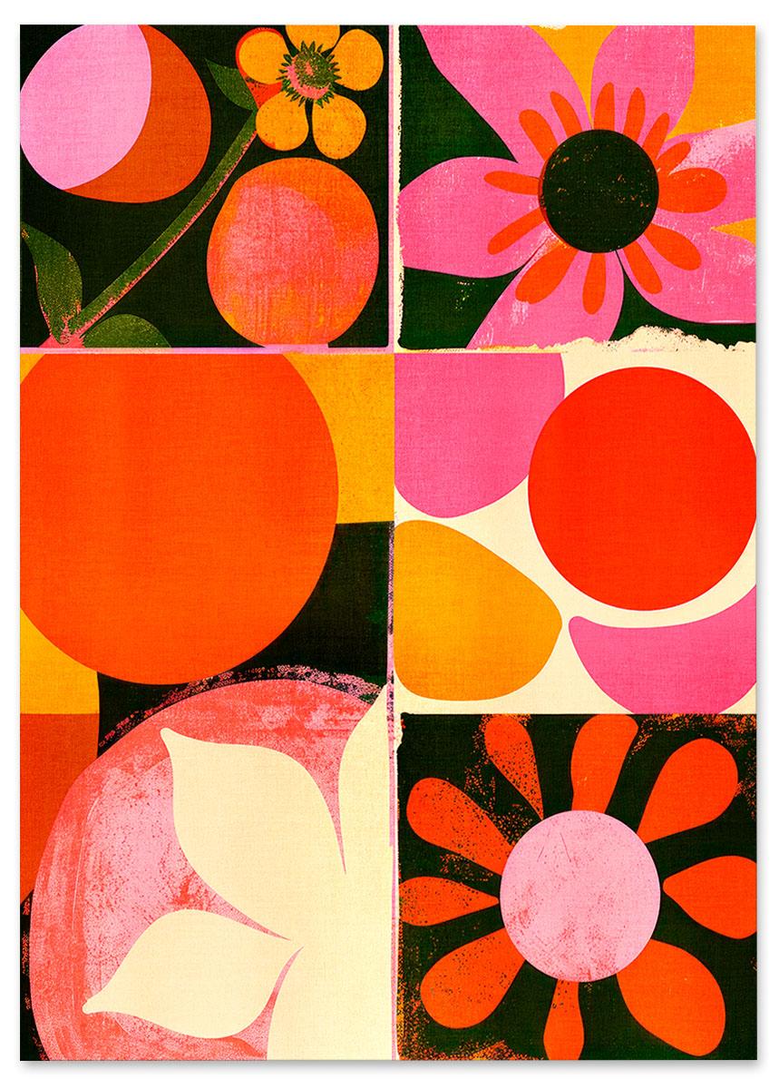 

Plakat kolorowe kwiaty 30x40 cm