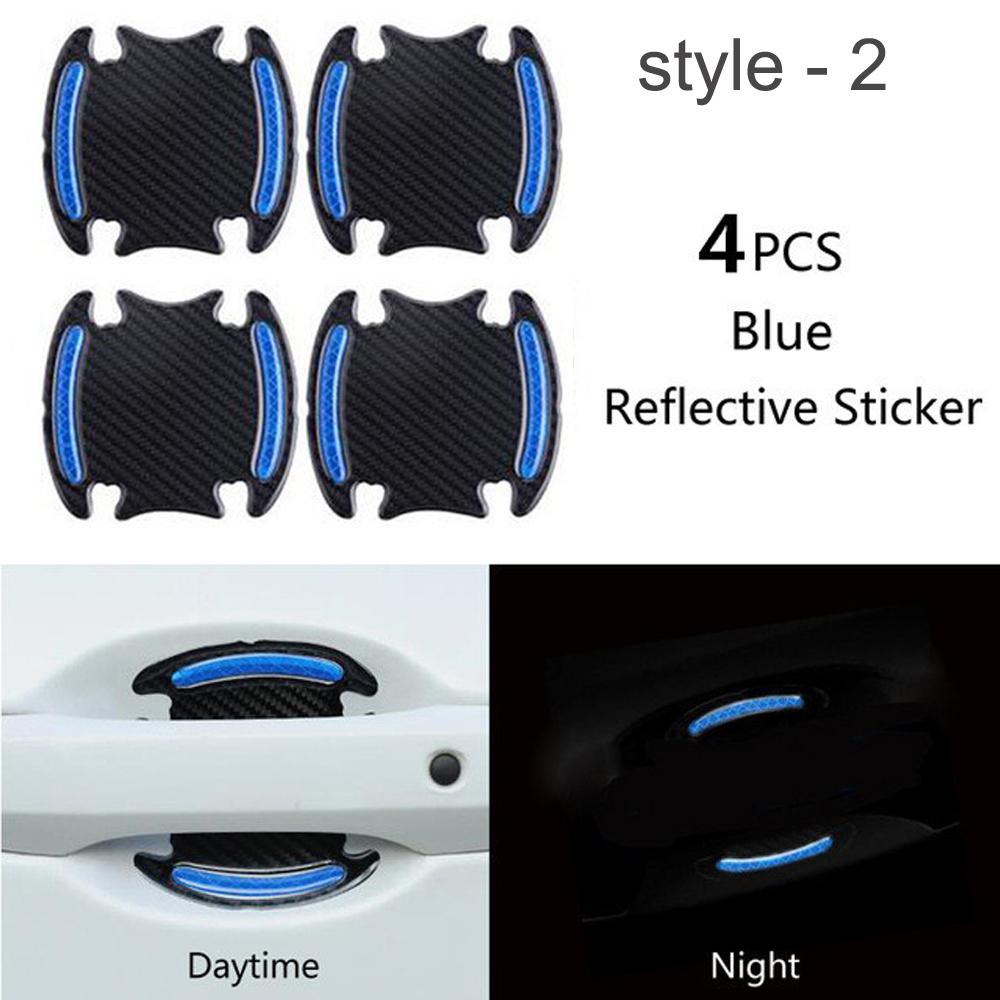 Universal-Carbon Faser Auto Tür Griff Farbe Scratch Protector Aufkleber Abdeckung Schutz Schutz Film Auto Sicherheit Reflektierende