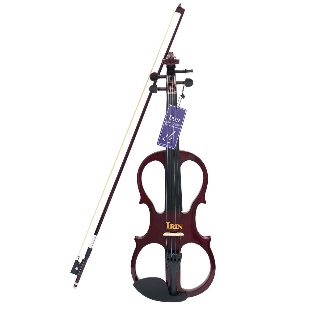 IRIN 4/4 Electric Smart Violin Kit for Beginner Profe Silent Electric Violin with Hard Case Headphones Connecting Cables Violin