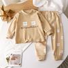 Children's Autumn And Winter Long Sleeved Pure Cotton Thermal Underwear Set