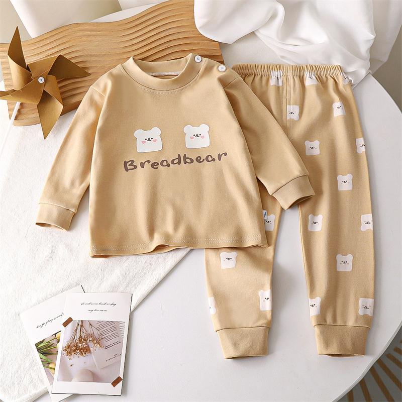 Children's Autumn And Winter Long Sleeved Pure Cotton Thermal Underwear Set