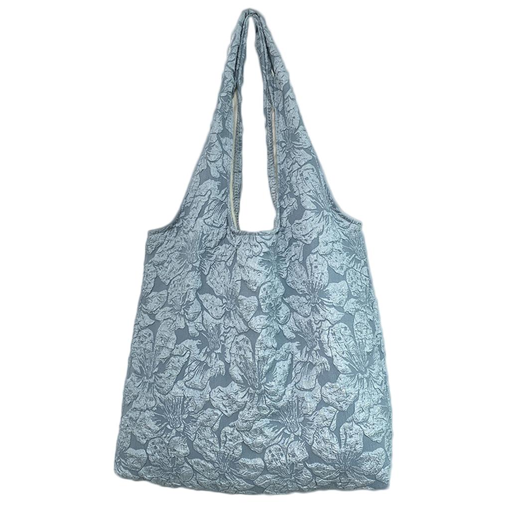 Bolsa Tote Feminina Niliv, Bolsa de Ombro, Grande Capacidade, Estampa Floral, Leve, Forrada, Lona, Armazenamento, Perfeita para o Trajeto para o Trabalho ou Escola,