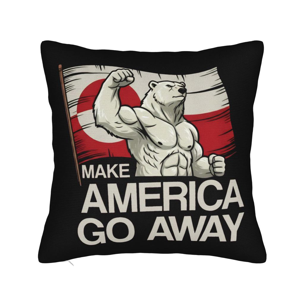 Nu Det Nu uk Greenland flag Pillowcase Polyester Cushion Cover Gift MAGA Throw Pillow Case Cover Home Zippered 4040cm