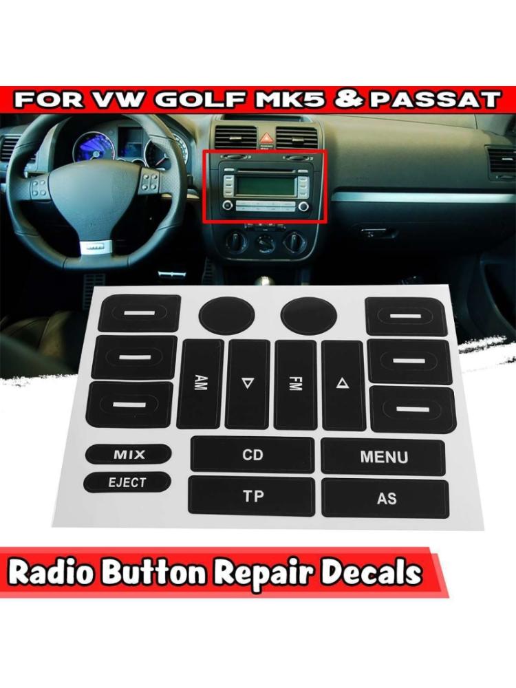 Praktische Auto Navigation FM Radio Taste Reparatur Aufkleber Aufkleber Abdeckung Anti Korrosion Dekoration Geeignet Für Golf MK5