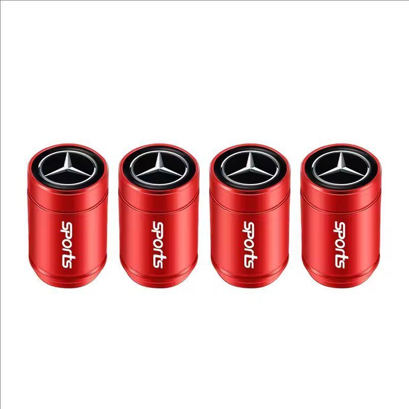 4Pcs Aluminum Alloy Car Wheel Tire Valve Caps Stem Cover For Mercedes-Benz W203 W204 W205 W212 W213 W166 W176 W167 W168W177 W223  c1