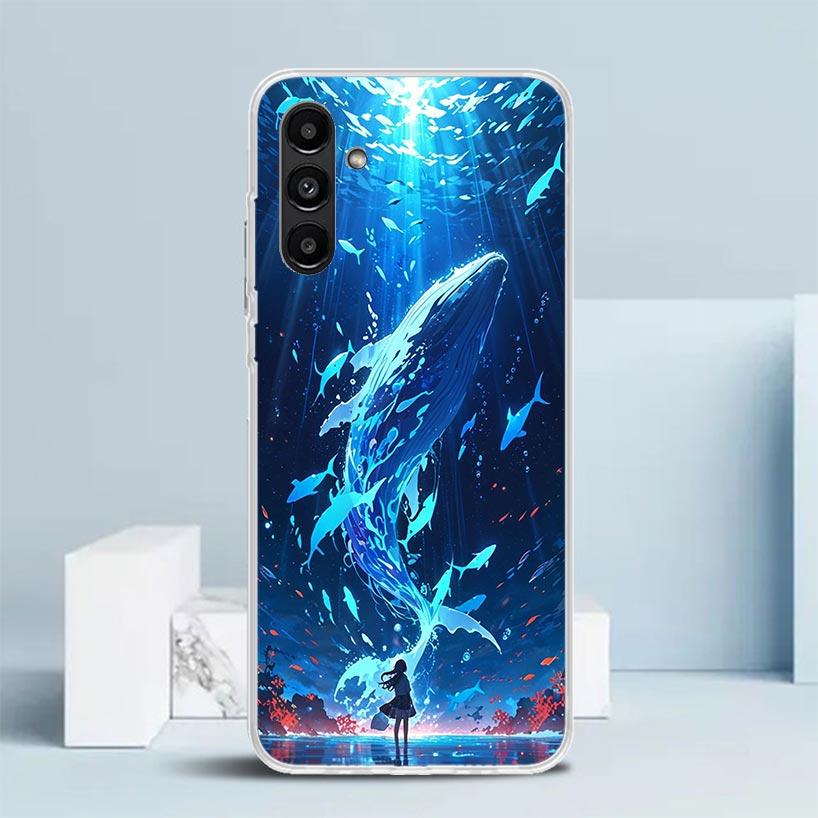 Humpback Whale Sea Giant Cover for Samsung Galaxy A17 A37 A57 A16 A26 A36 A56 A15 A14 A55 Phone Case A13 A53 A25 A35 A24 A34 A23