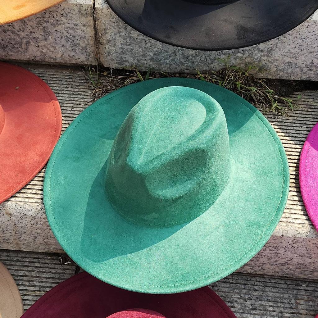 Suede Wide-brimmed Hat 9.5 Cm Brim Width Unisex Suitable for Jazz Hat Fedora Hat Church Hat Felt Hat Soft Felt Hat Panama Hat.