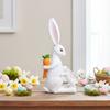 Cute Resin Rabbit Ornament Cartoon Easter Decoration Easter Bunny Statue Ornament  Party Decoration