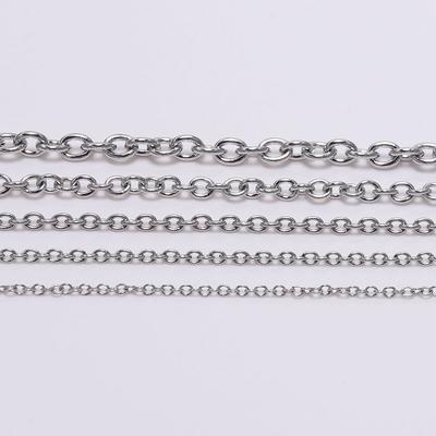 5M/lots 1.2 1.6 2mm Stainless Steel Chain Necklace Bulk Link Chains For Necklaces Jewelry Making Findings Accessories Supplies