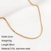 Gold Box Necklace for Women Choker 316L Stainless Steel Necklace Chain Simple Clavicle Chain Necklace Women Jewelry