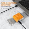Men'S Electric Shaver with Dual Blades - Fast-Charging USB-C, Long-Lasting Lithium Battery, Compact & Portable Design - Orange/ Metallic Accents