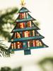 Christmas Acrylic Tree Shaped Ornament, Bookcase with Colorful Books Pattern Hanging Decor, Festive Pendant for Xmas Tree, Home