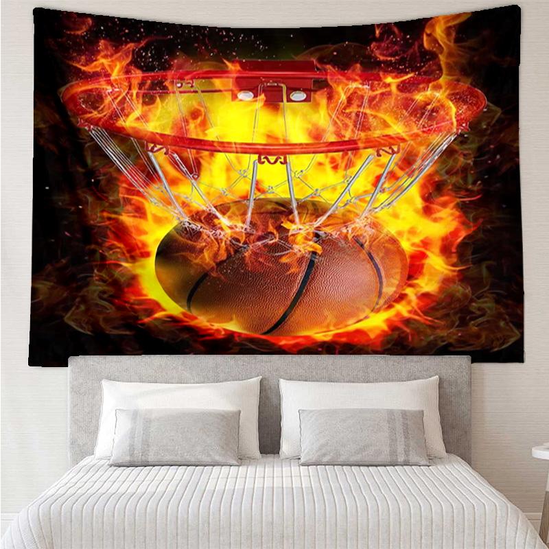 Basketball Pattern Background Tapestry Hanging for Bedroom,Livingroom, Playroom,Decor Art Room Wall Tapestry Holiday and Birthday Gifts