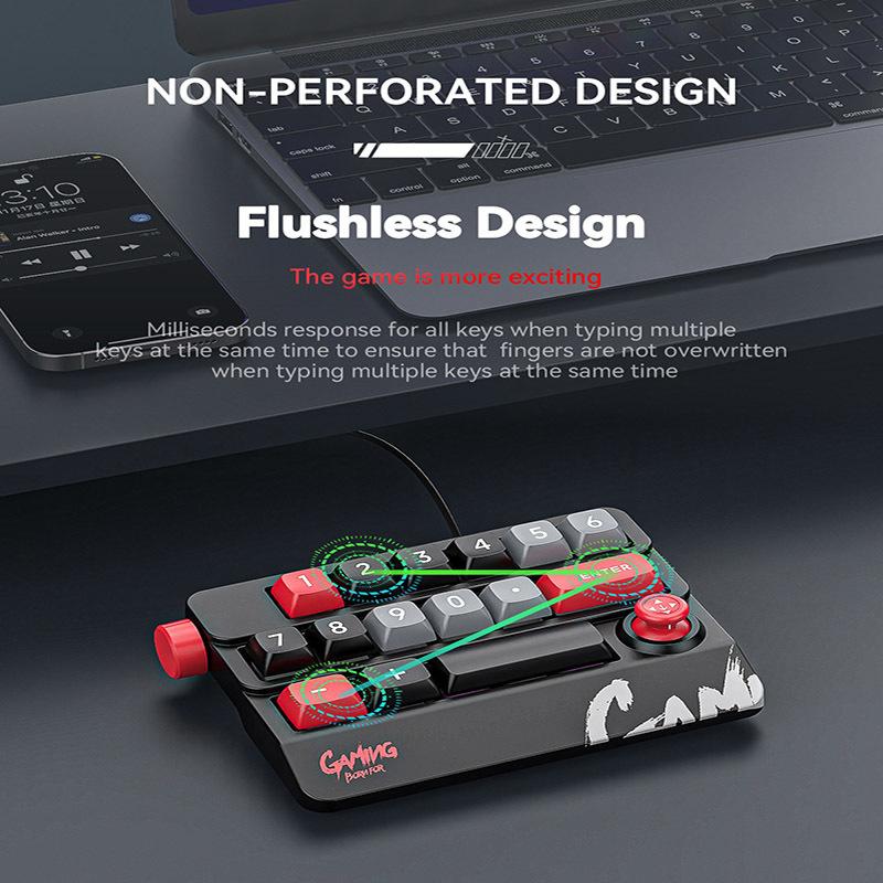 Rocker Knob Programming Macro Custom Keyboard RGB Backlight Wired Programmable Gaming Keyboard Full Hot Swappable Key