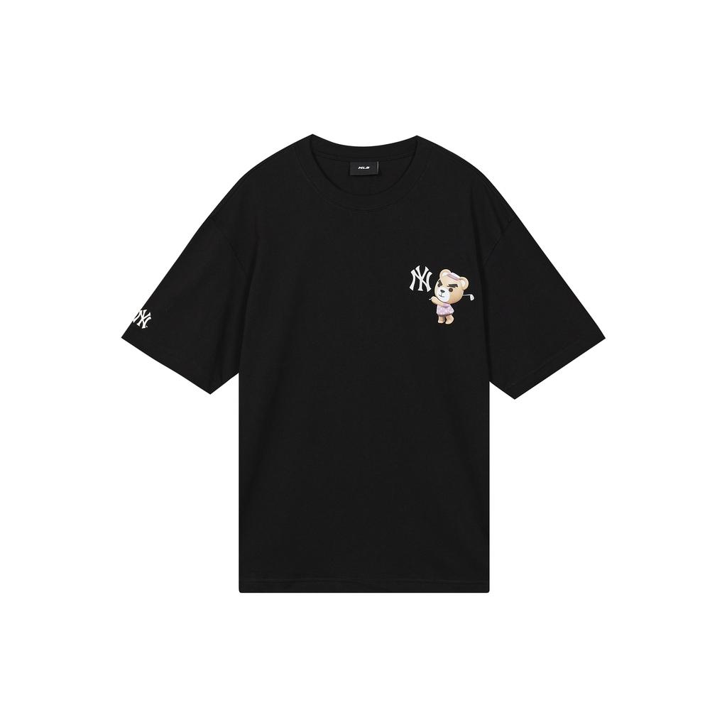 New MLB New York Yankees T Shirts Unisex Black 3ATSE0134-50BKS