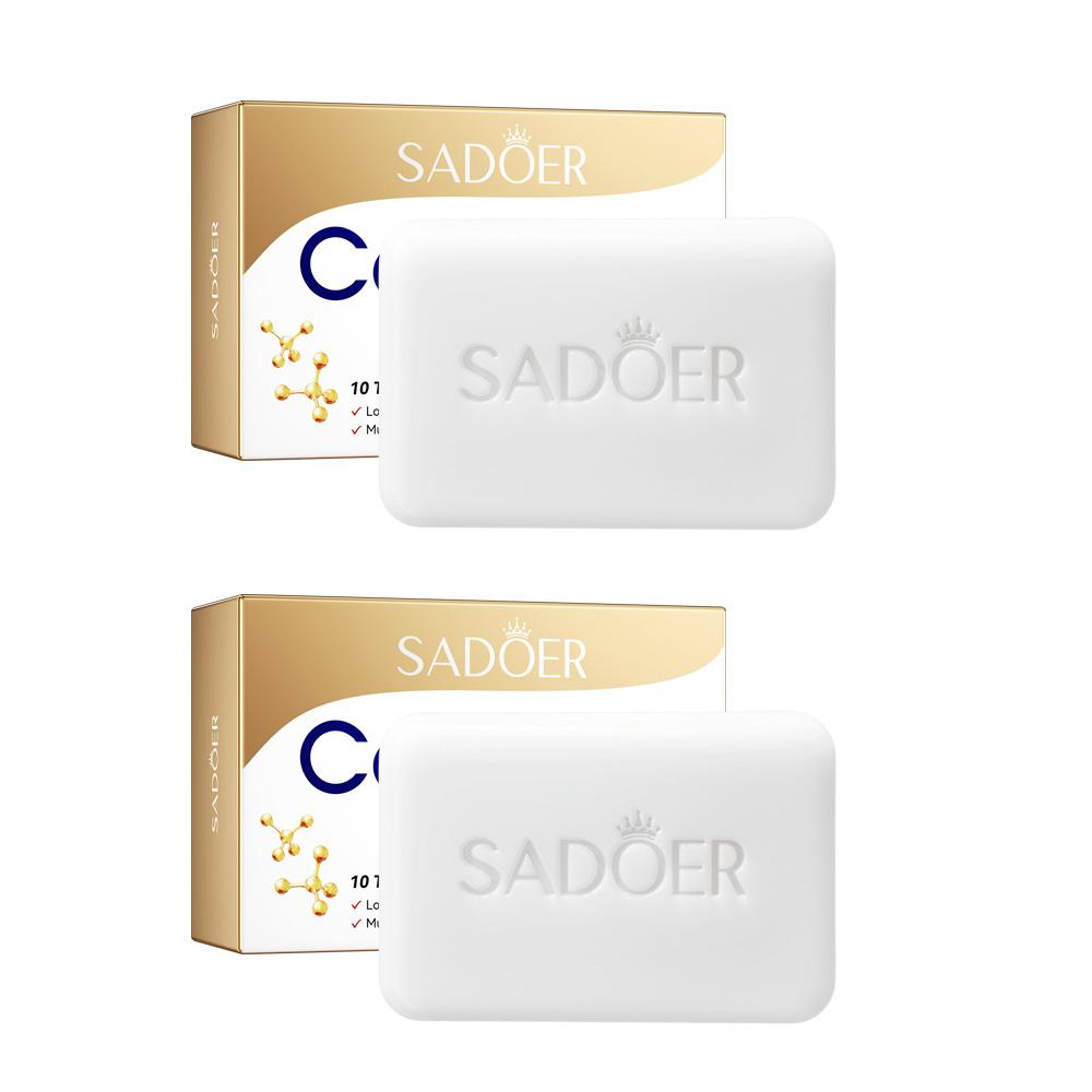 1/2/4pcs SADOER Collagen Ossein Facial Soap Face Wash Foam Facial Cleanser Moisturizing Oil Control Body Bathing Handmade Soap