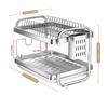 YouShu 2-Tier Stainless Steel Dish Drying Rack