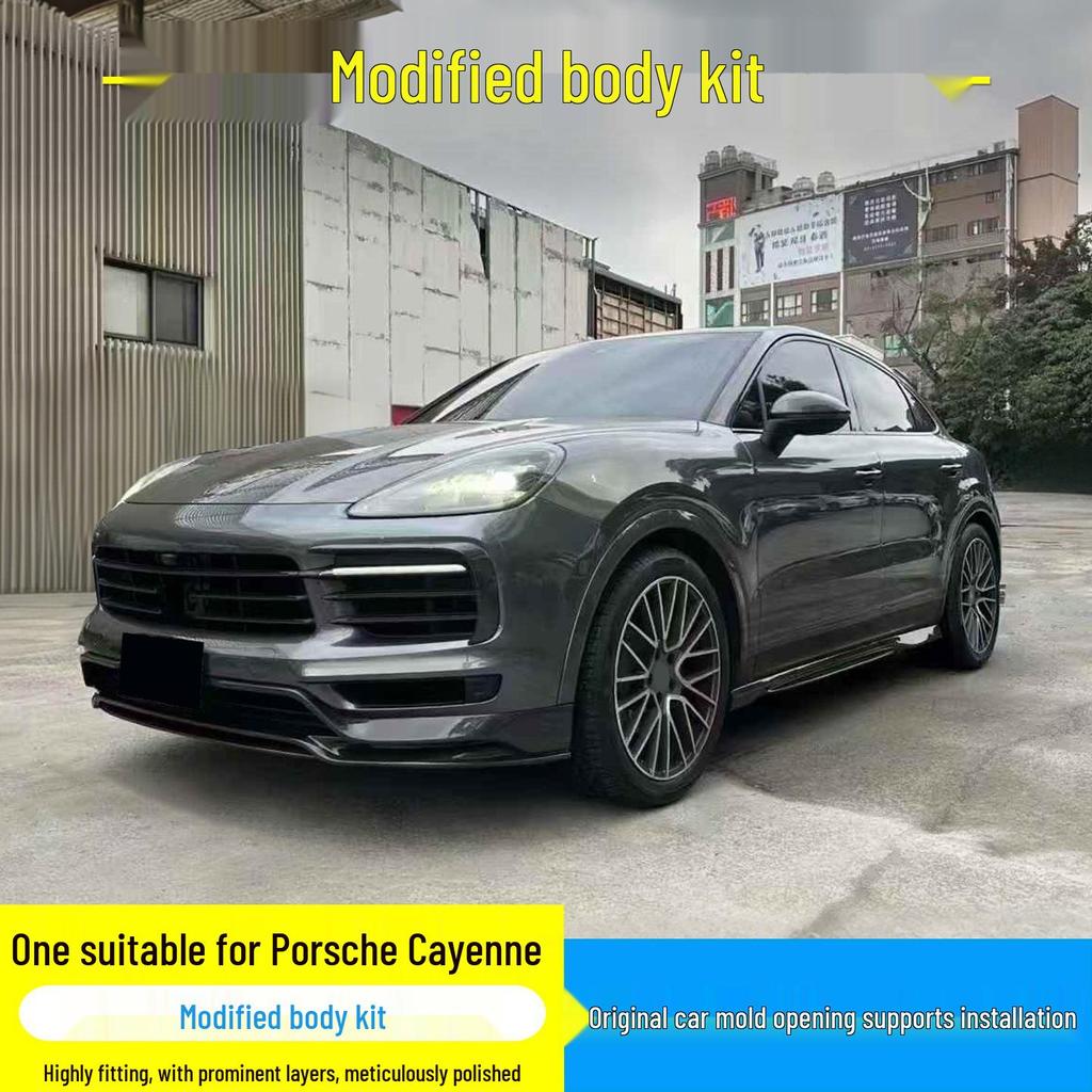 Porsche Cayenne 18-23 CM Model Upgrade Kit: Front/Rear Lip, Side Skirts, Spoiler, Fender Flares