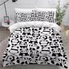 Pandas Eat Watermelon Duvet Sets For Single Bed,Cute Panda Single Bedding Set Duvet Covers With Zip For Children/Teenagers