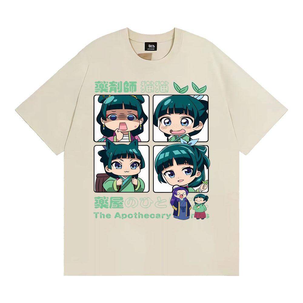 Manga The Apothecary Diaries Graphic T Shirt Unisex Fashion Cute Short Sleeve Japanese Anime T-shirts Women Cotton Loose T-shirt
