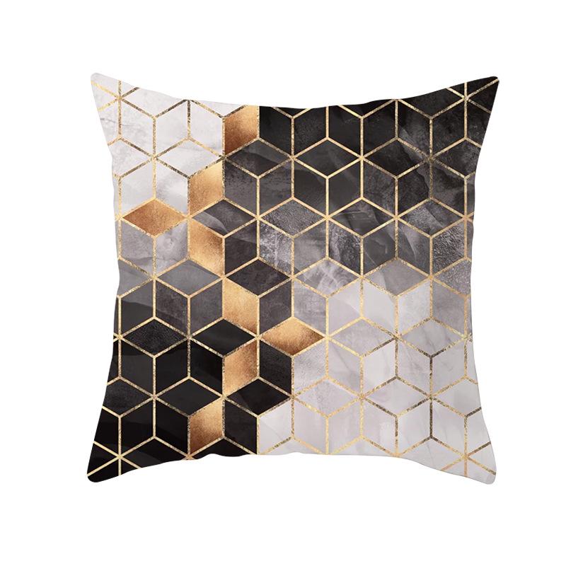 Geometric Sofa Pillow Cover Peach Skin Creative Home Office Cushion Cover Car Cushion