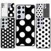 Black And White Polka Dot Case For Samsung Galaxy S21 S22 Ultra Note 20 S8 S9 S10 Note 10 Plus S20 FE Phone Cover