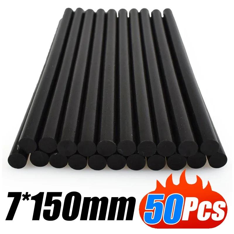 10/50Pcs 7mm Car Dent Repair Glue Sticks Car Body Paintless Dent Repair Black Hot Melt Strip Car Dent Repairing Glue Stickers