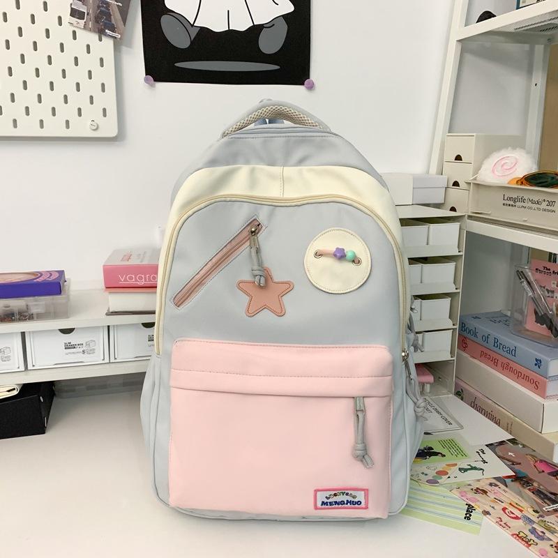 

Школьный рюкзак для девочек-подростков, нишевый, с высокой ценностью, для старшеклассниц, легкий, милый, с контрастной расцветкой